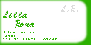 lilla rona business card